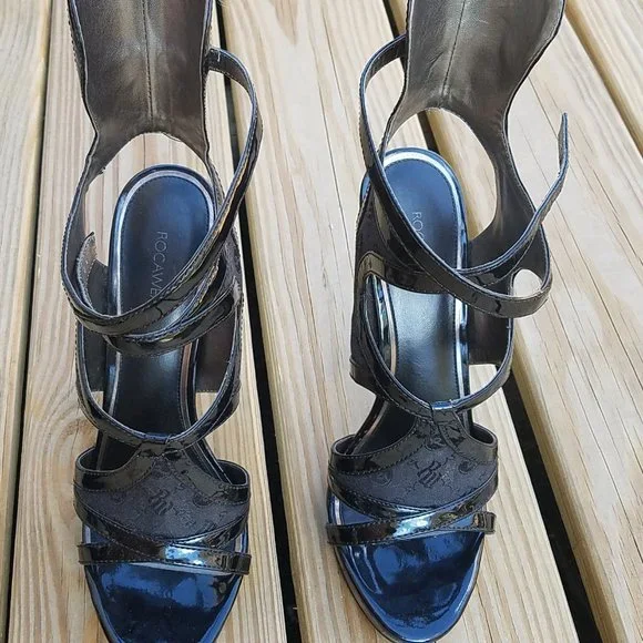 RocaWear HAYDIN Black Pump High Heel Sandal Size 9 - Picture 8 of 10